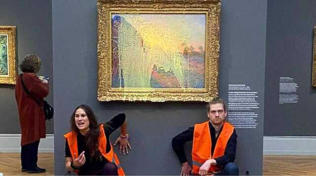 picture: Экоактивисты облили картофельным пюре картину Моне в немецком музее
